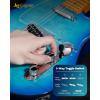 imageLeo Jaymz TL Style Electric Guitar with Flame Maple Top  High Gloss Mahogany Body and Hard Maple Neck  High Transparent Acrylic Pickguard Transparent Blue Burst