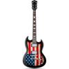 imageLeo Jaymz 39 Inch Solid Body Electric Guitar  Poplar Wood BodyMaple Neck and Laurel Wood Fretboard BlackUS Flag