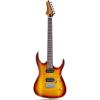 imageLeo Jaymz Hurricane Series Electric Guitar Double Cut Arched Top Mahogany Body Reverse Headstock Roasted Maple Neck Rosewood FretboardAlnico V PickupsLocking TunersTremolo BridgeRedSunburst