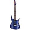 imageLeo Jaymz Hurricane Series Electric Guitar Double Cut Arched Top Mahogany Body Reverse Headstock Roasted Maple Neck Rosewood FretboardAlnico V PickupsLocking TunersTremolo BridgeRedBlue Purple
