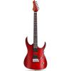 imageLeo Jaymz Hurricane Series Electric GuitarDouble Cut Arched Top Mahogany BodyReverse HeadstockRoasted Maple NeckRosewood FretboardAlnico V PickupsLocking TunersTremolo Bridge Blue PurpleRed