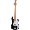 imageLeo Jaymz PB400 4 String 34quot Scale Electric P Bass Guitar Mahogany Body Maple Fingerboard Roasted Maple Neck Splitcoil Pickup Classic Design for Beginners PB Black