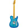 imageLeo Jaymz TL Style Electric Guitar with Flame Maple Top  High Gloss Mahogany Body and Hard Maple Neck  High Transparent Acrylic Pickguard Transparent Blue Burst