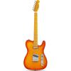 imageLeo Jaymz TL Style Electric Guitar with Flame Maple Top  High Gloss Mahogany Body and Hard Maple Neck  High Transparent Acrylic Pickguard Transparent Honey Burst