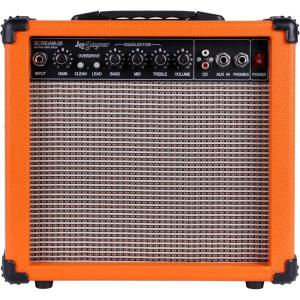 imageLeo Jaymz 20W Electric Guitar Amplifier  Clean and Distortion Channel  3 Band Equalization and CD Line Input  Recording Studio Practice Room Small Courtyard 65quot BlackOrange