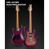 imageLeo Jaymz ST Pro Electric Guitar Roasted Maple Neck Maple Fingerboard Mahogany Body Alnico 5 Pickups for Intermediate ampamp Advanced PlayersSSH Blue BurlViolet Burl