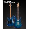 imageLeo Jaymz ST Pro Electric Guitar Roasted Maple Neck Maple Fingerboard Mahogany Body Alnico 5 Pickups for Intermediate ampamp Advanced PlayersSSH Blue BurlBlue Burl