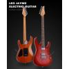 imageLeo Jaymz ST Pro Electric Guitar Roasted Maple Neck Maple Fingerboard Mahogany Body Alnico 5 Pickups for Intermediate ampamp Advanced PlayersSSH Blue BurlPink Flame