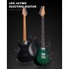 imageLeo Jaymz ST Pro Electric Guitar Roasted Maple Neck Maple Fingerboard Mahogany Body Alnico 5 Pickups for Intermediate ampamp Advanced PlayersSSH Blue BurlGreen Burl