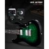 imageLeo Jaymz ST Pro Electric Guitar Roasted Maple Neck Maple Fingerboard Mahogany Body Alnico 5 Pickups for Intermediate ampamp Advanced PlayersSSH Blue BurlGreen Burl